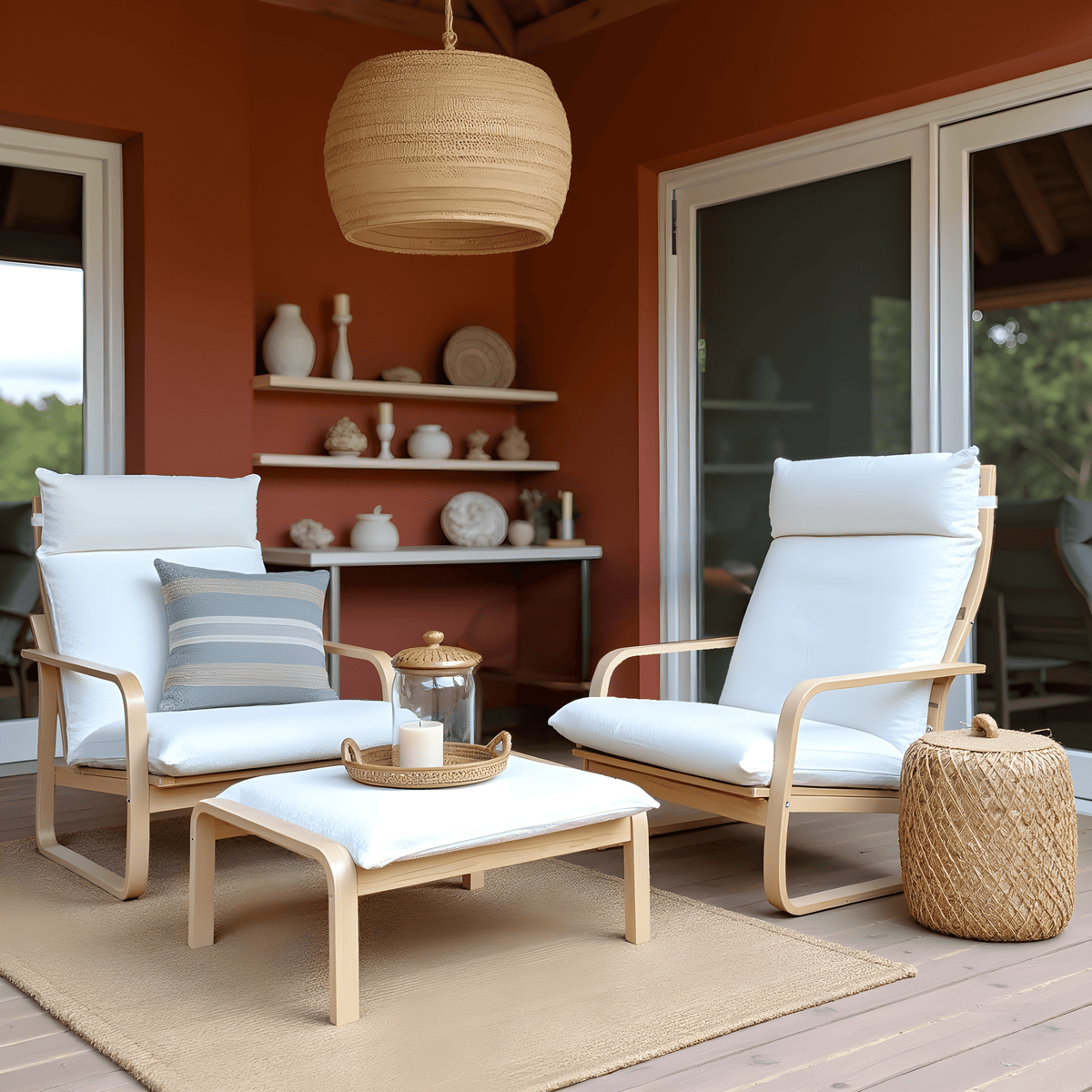 Ikea Poang Chair Off White Chairs Ikea Boucle Natural White