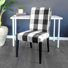 Load image into Gallery viewer, Rockin Cushions IKEA Henriksdal Dining Regular Buffalo Check Black White Dining Chair Cover, Compatible with IKEA Henriksdal