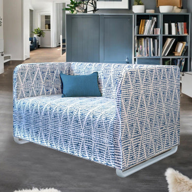 Rockin Cushions IKEA Knopparp Sofa Boho Indigo Blue Print IKEA KNOPPARP Slip Cover