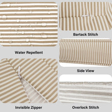 Load image into Gallery viewer, Rockin Cushions IKEA Outdoor Slipcovers IKEA Duvholmen Beige Stripe Outdoor Slip Covers