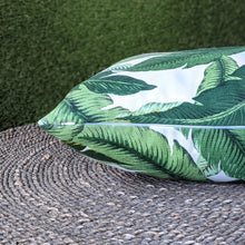 Load image into Gallery viewer, Rockin Cushions IKEA Outdoor Slipcovers Set of 2 SALE Tropical Outdoor Banana Leaf Pillow Covers, Set of 2