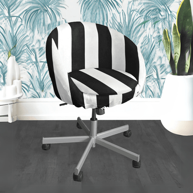 Rockin Cushions IKEA Skruvsta IKEA SKRUVSTA Chair Slip Cover, Black Cabana Stripe