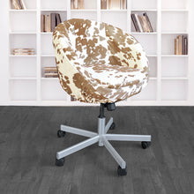 Load image into Gallery viewer, Rockin Cushions IKEA Skruvsta IKEA SKRUVSTA Chair Slip Cover, Light Brown Faux Cow Hide
