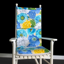 Load image into Gallery viewer, Rockin Cushions Rocking Chair Cushion Bluebell Yellow Floral Rocking Chair Cushion