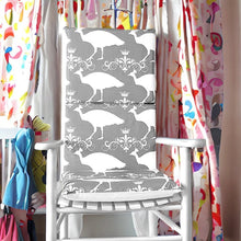 Load image into Gallery viewer, Rockin Cushions Rocking Chair Cushion Gray Peacock Rocking Chair Cover And Pads