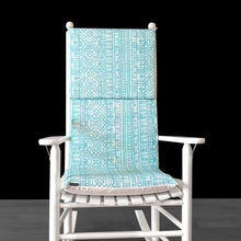 Load image into Gallery viewer, Rockin Cushions Rocking Chair Cushion Turquoise Blue Indian Style Rocking Chair Cushion