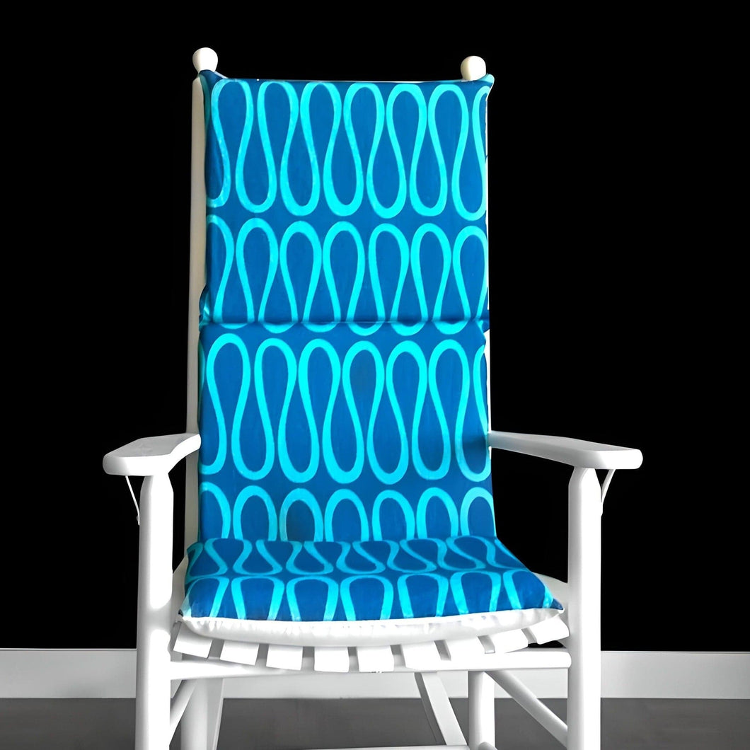 Rockin Cushions Rocking Chair Cushion Two Tone Blue Rocking Chair Cushion