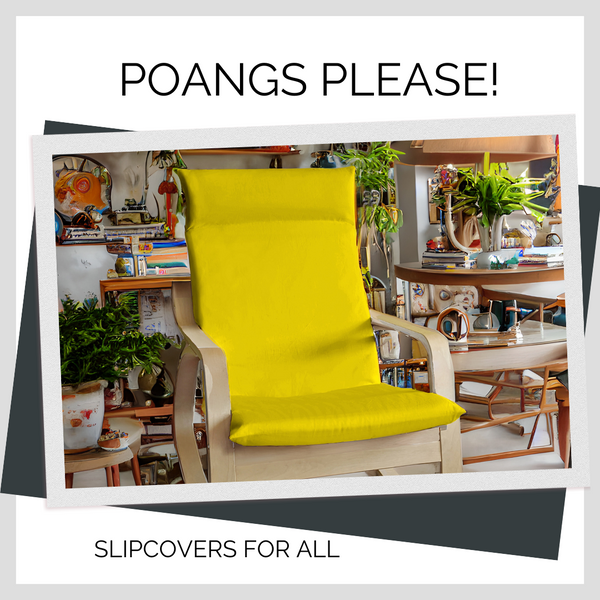 Ikea hack: Poang chair recover with paint and a custom cover
