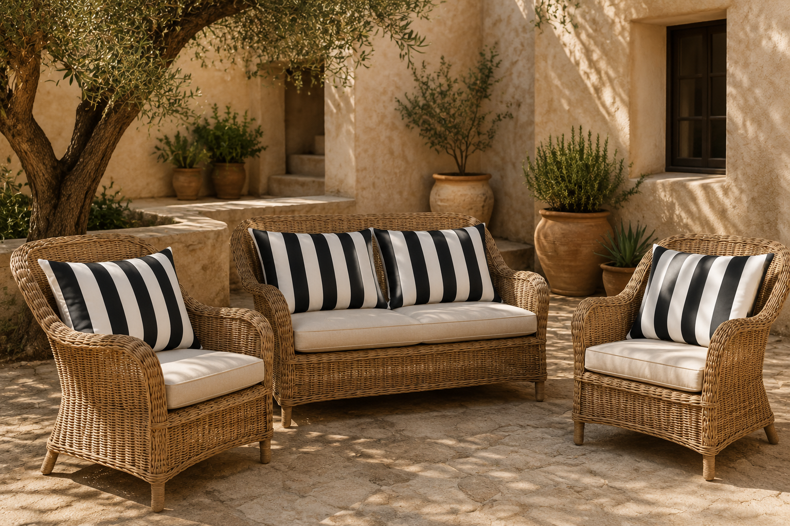 Black White Stripe Outdoor Cushion Covers – 2 Pack | Patio Pillow Covers | Fits IKEA Duvholmen & Kuddarna