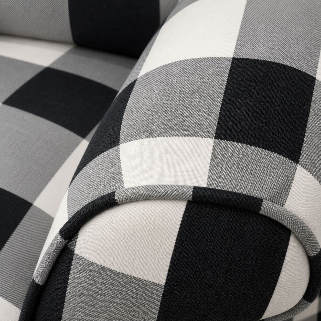 Ektorp Arm Black Check Detail