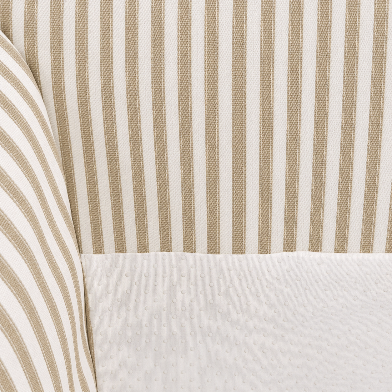 Uppland Beige Stripe fabric closeup 3