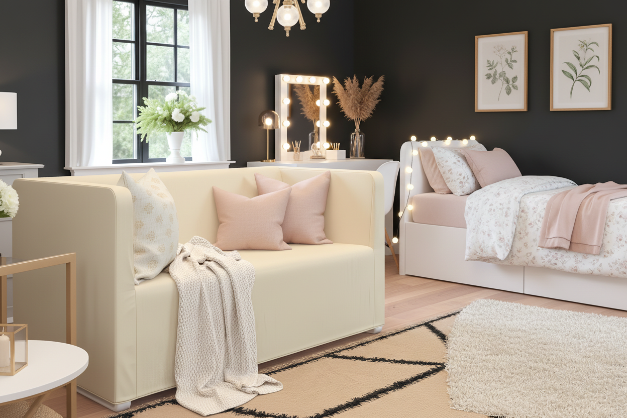 Farmhouse Beige Linen IKEA Knopparp Slipcover | Clearance Sale | 2