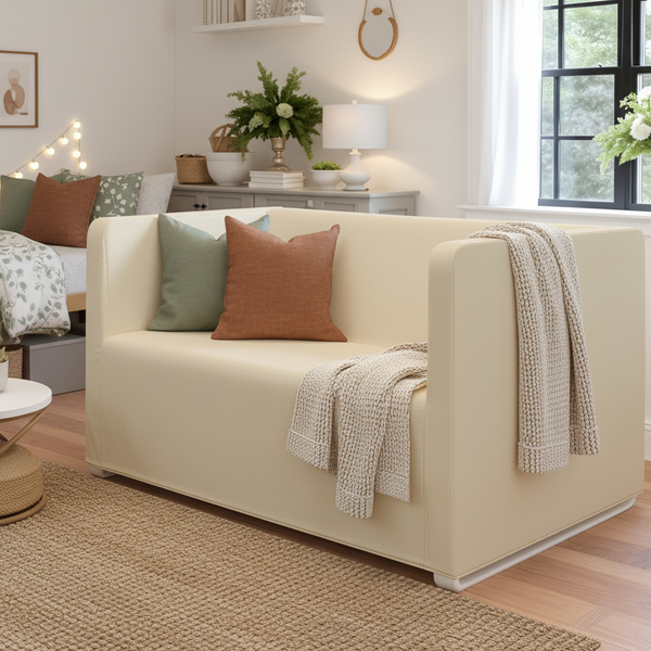 Farmhouse Beige Linen IKEA Knopparp Slipcover | Clearance Sale | 2