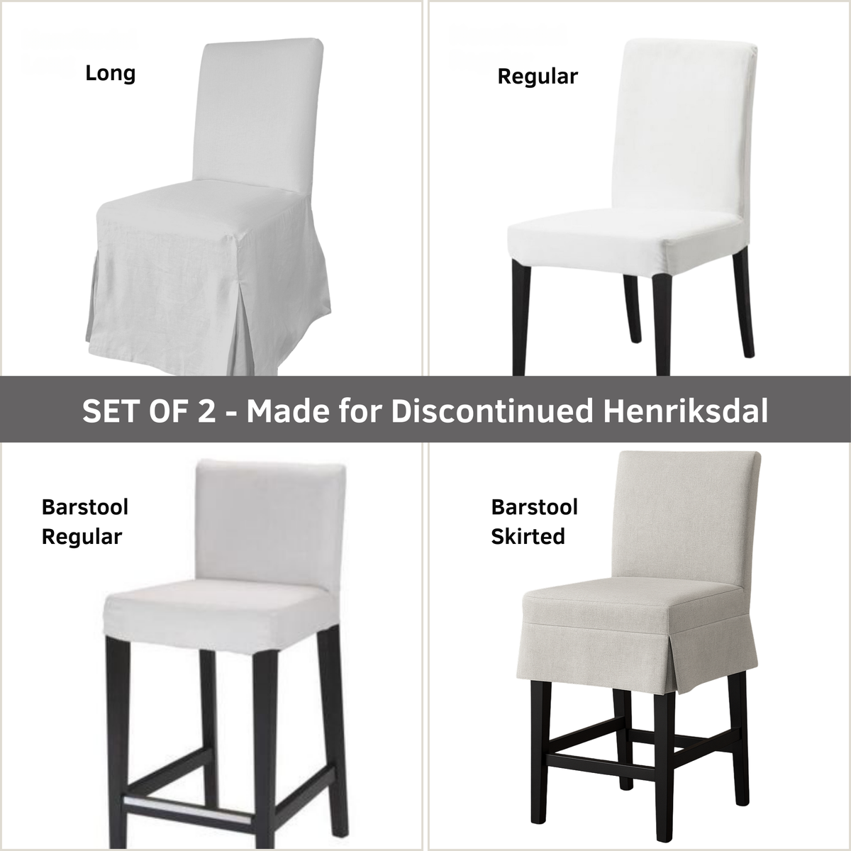 Custom Henriksdal Slipcovers Set of 2 | IKEA Compatible – Rockin Cushions