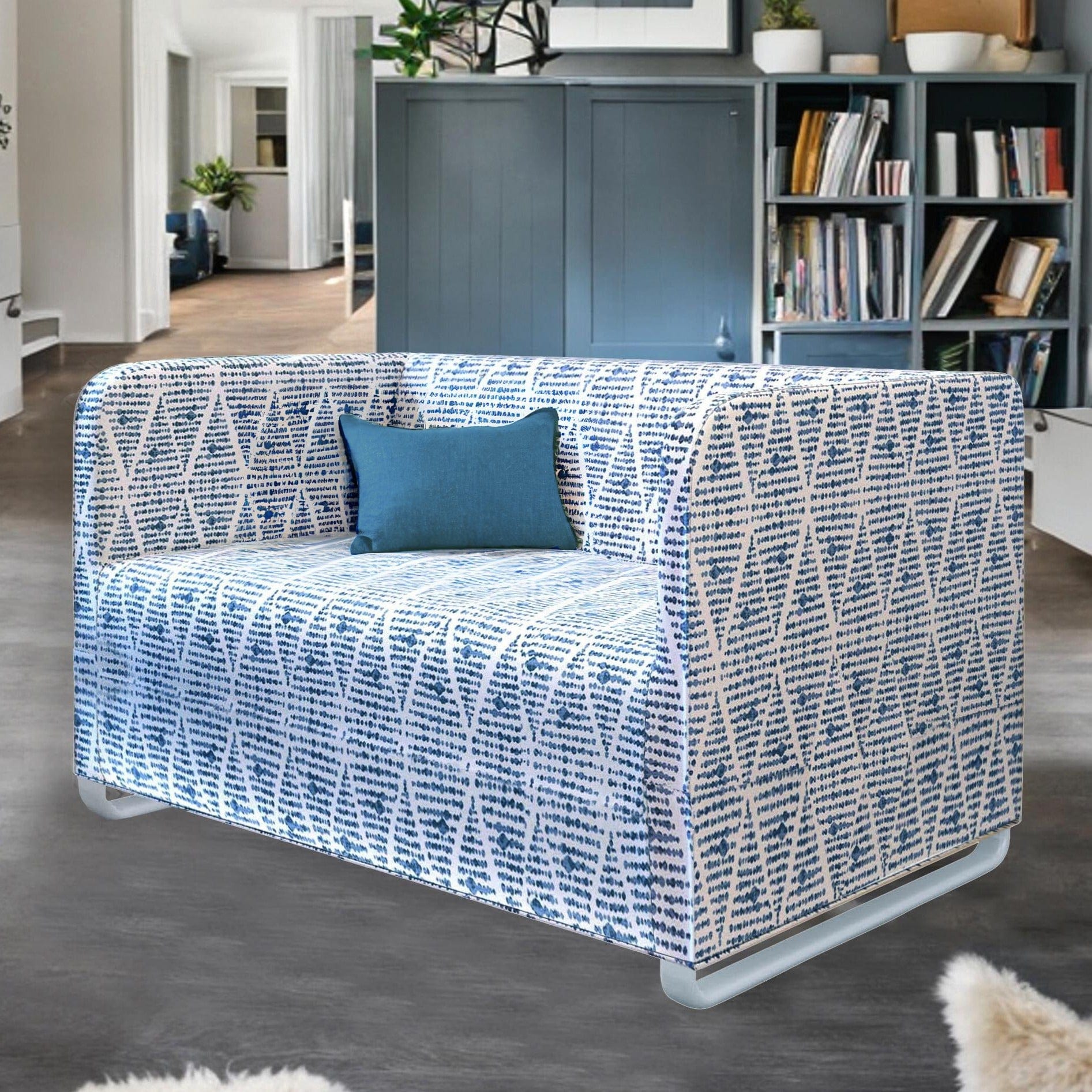 Boho Indigo Blue IKEA Knopparp Slipcover | 3 Seater | Clearance