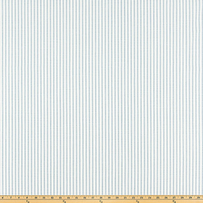 Striped fabric pattern with small blue lines on a white background