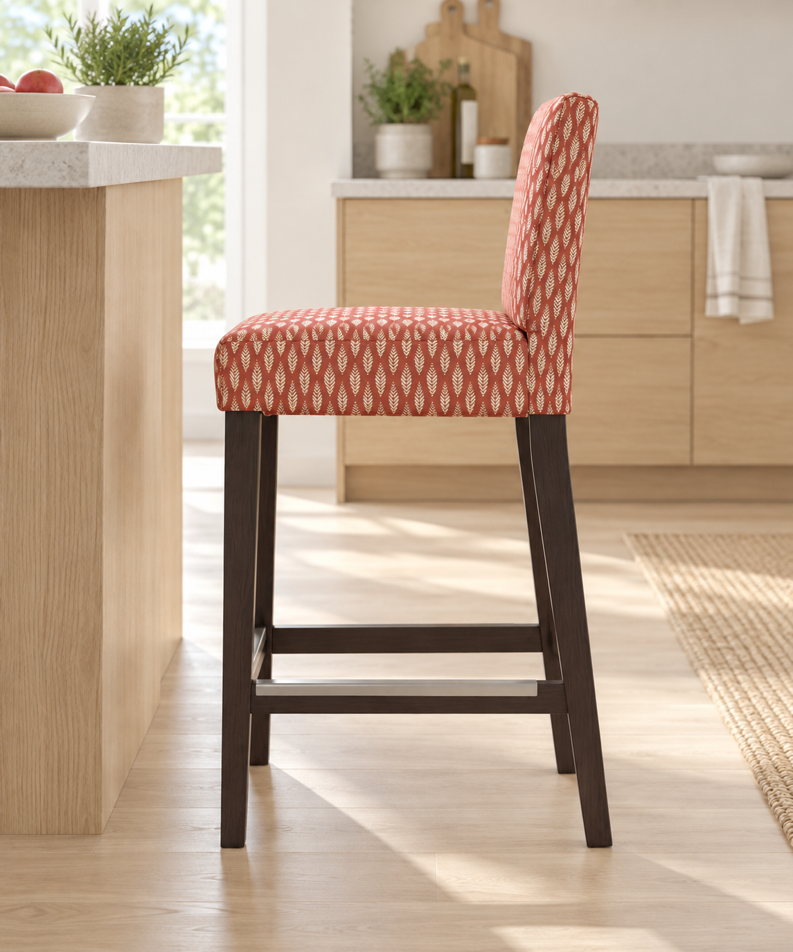 EU-Leaf Terrakotta-Rote Barhockerbezüge, kompatibel mit IKEA Henriksdal, 2er-Set