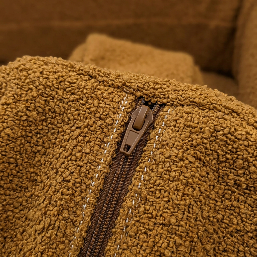 Ektorp Armchair Slipcover – Cinnamon Brown Bouclé, Compatible with IKEA Ektorp