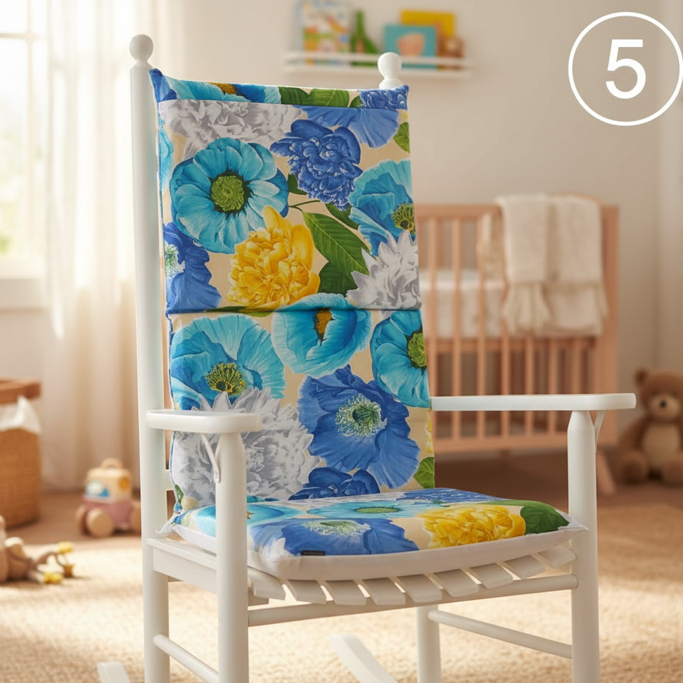 Close-up lifestyle image of Design 5 - Bluebell Yellow Floral