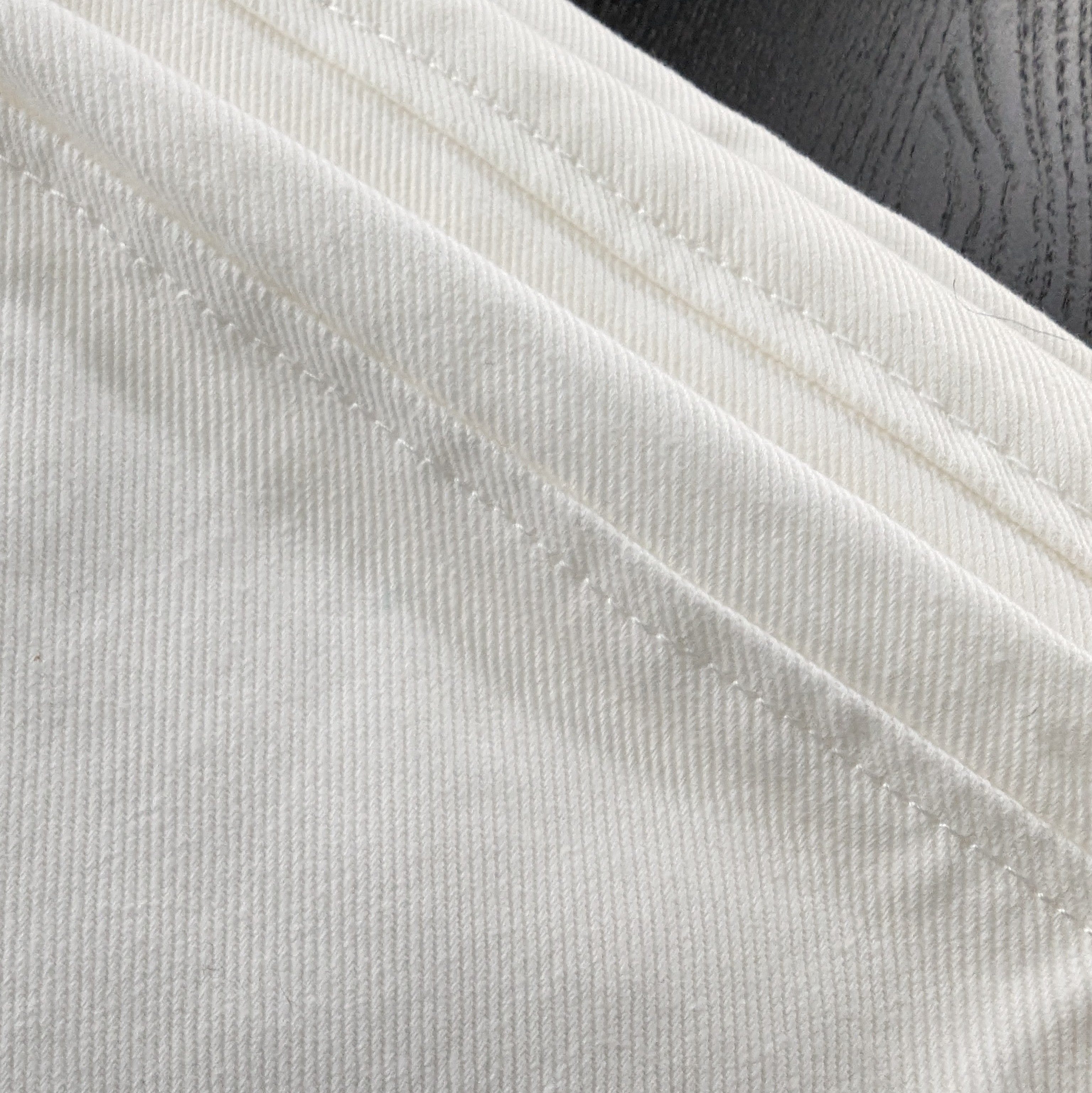 Ektorp White Cotton Twill fabric closeup 2