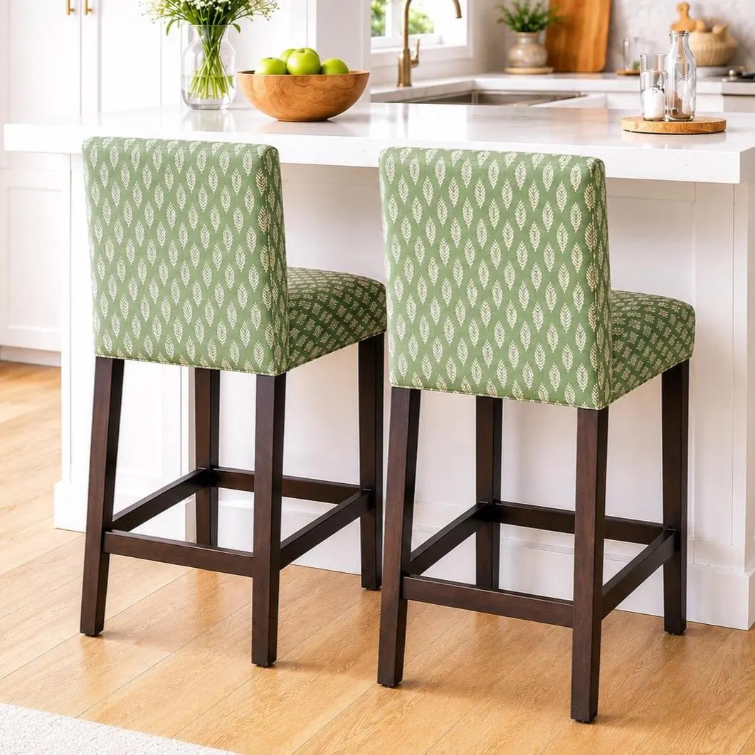 Leaf Sage Green Barstool Covers Set of 2 – Compatible with IKEA Henriksdal Bar Stools EU/AU + Pre-2009 USA Canada Size