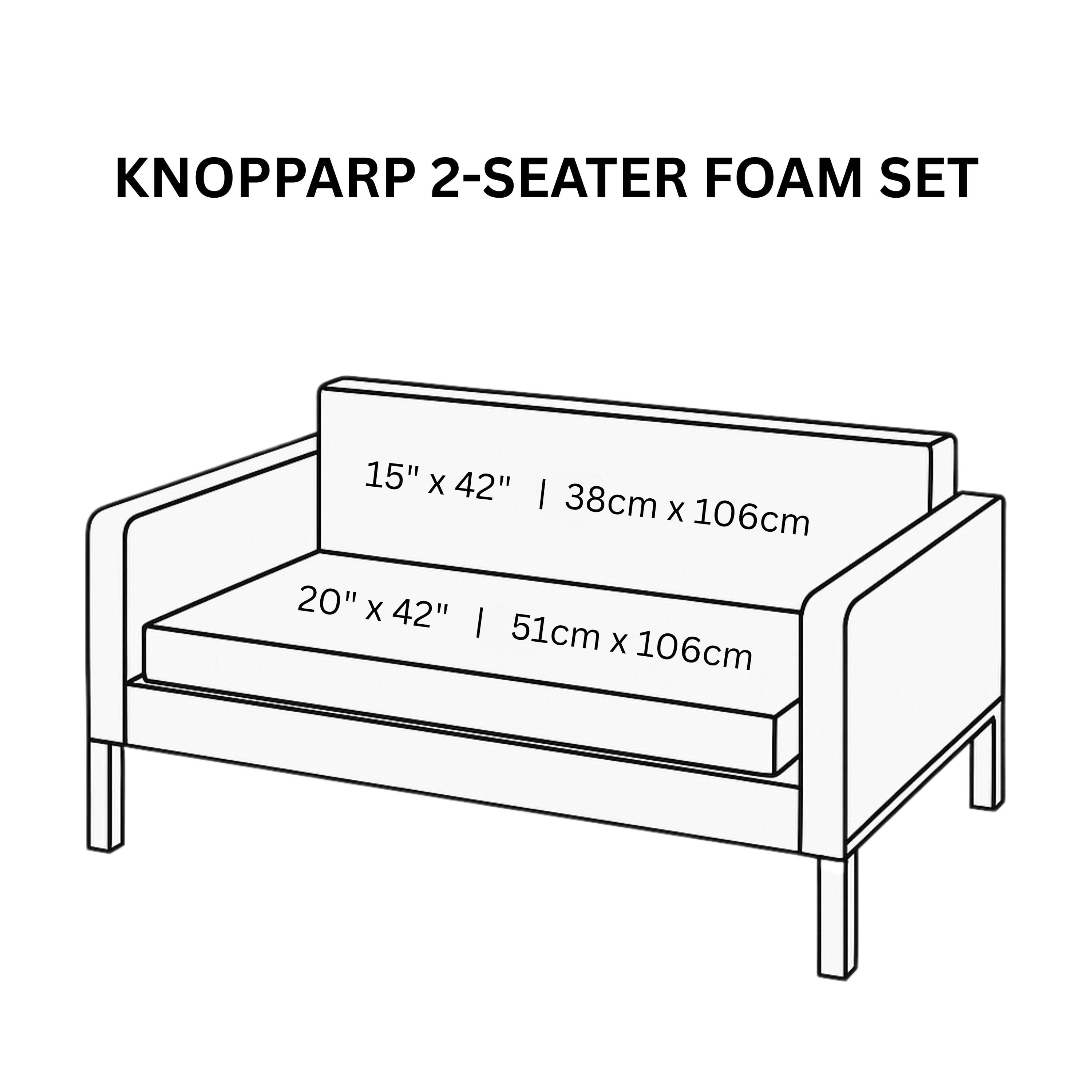 Natural White Bouclé Slipcover  Compatible with IKEA Knopparp Sofa (2-Seater)