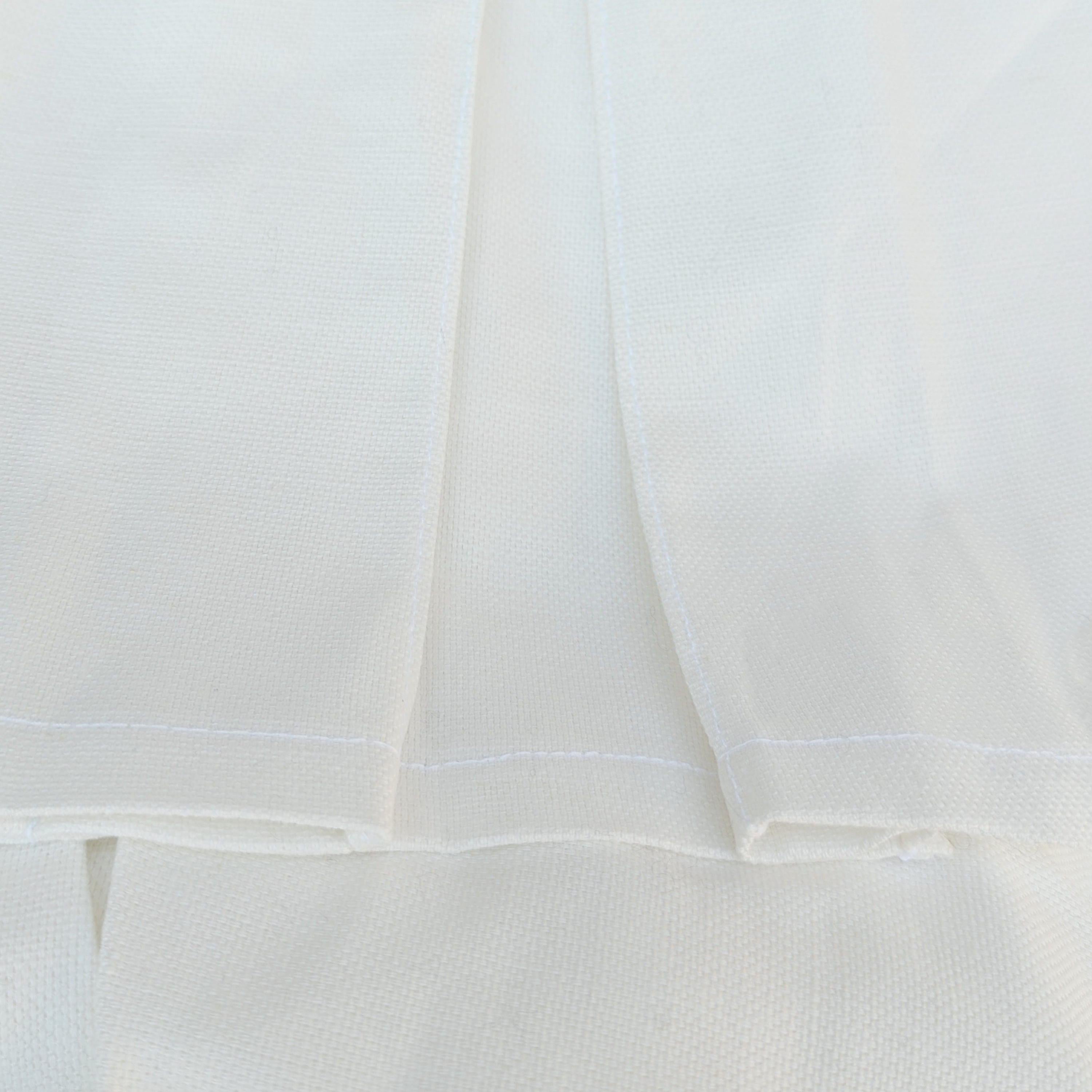 White Linen Slipcovers Set of 2, Floor-Length Dining Chair Covers, Compatible with IKEA Bergmund