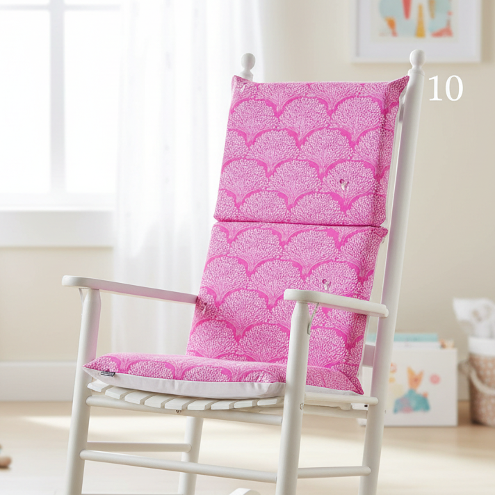 Pink Trees Rocking Chair Cushion brightened lifestyle image with number 10