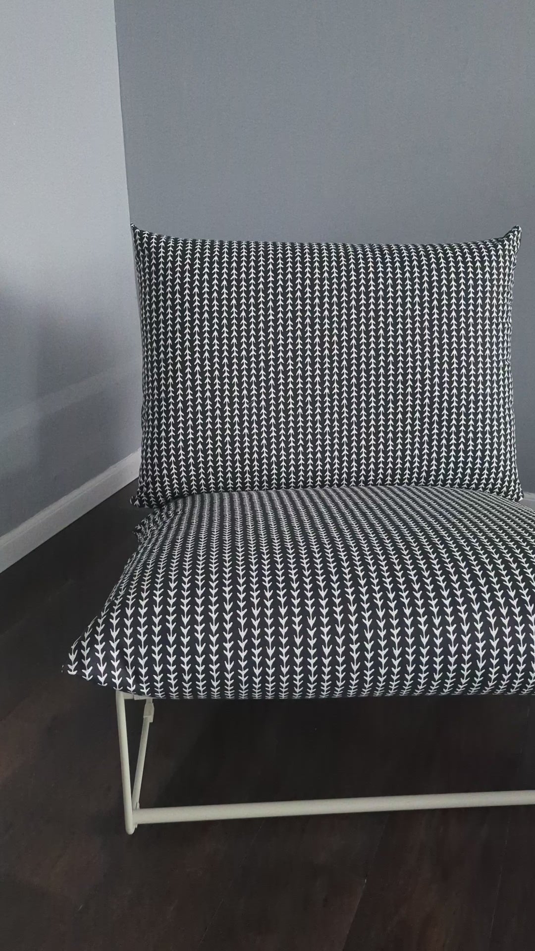 Black Vine Indoor Slipcovers, Compatible with IKEA Havsten - Made to Order