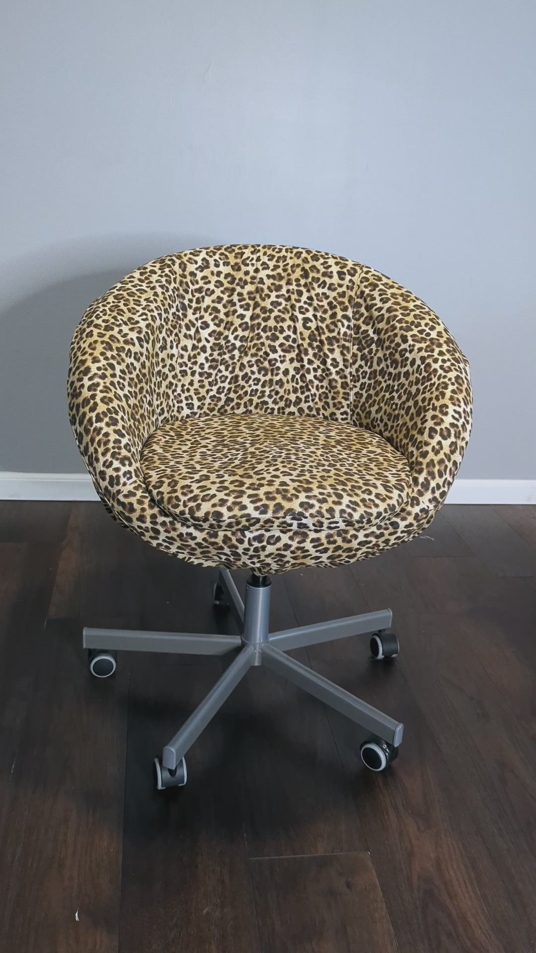 Leopard Cheetah Brown Slip Cover, Compatible with IKEA SKRUVSTA