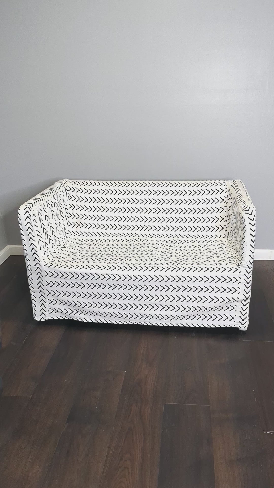 Boho Mudcloth Arrow Print Slipcover for IKEA Knopparp Sofa – Artistic, Modern, and Bold