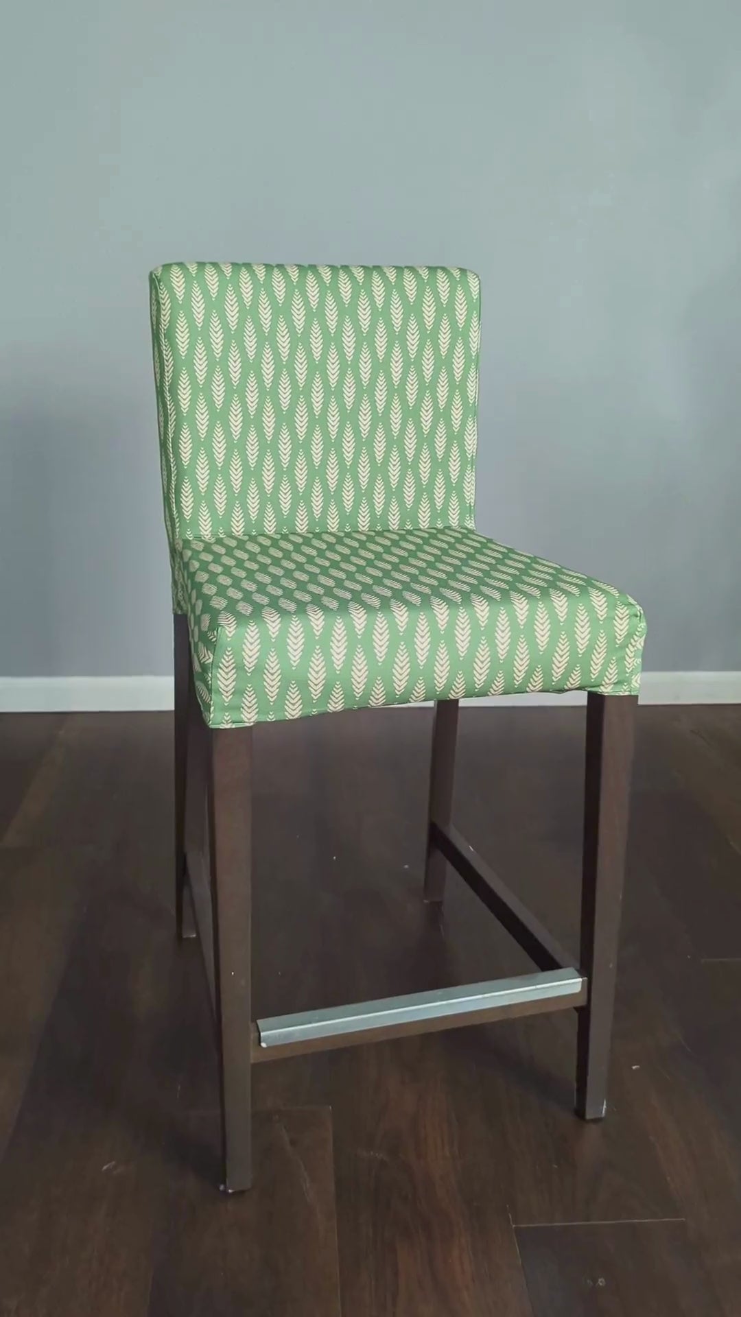 2 Pack, Leaf Sage Green Barstool Covers, Compatible with IKEA Henriksdal