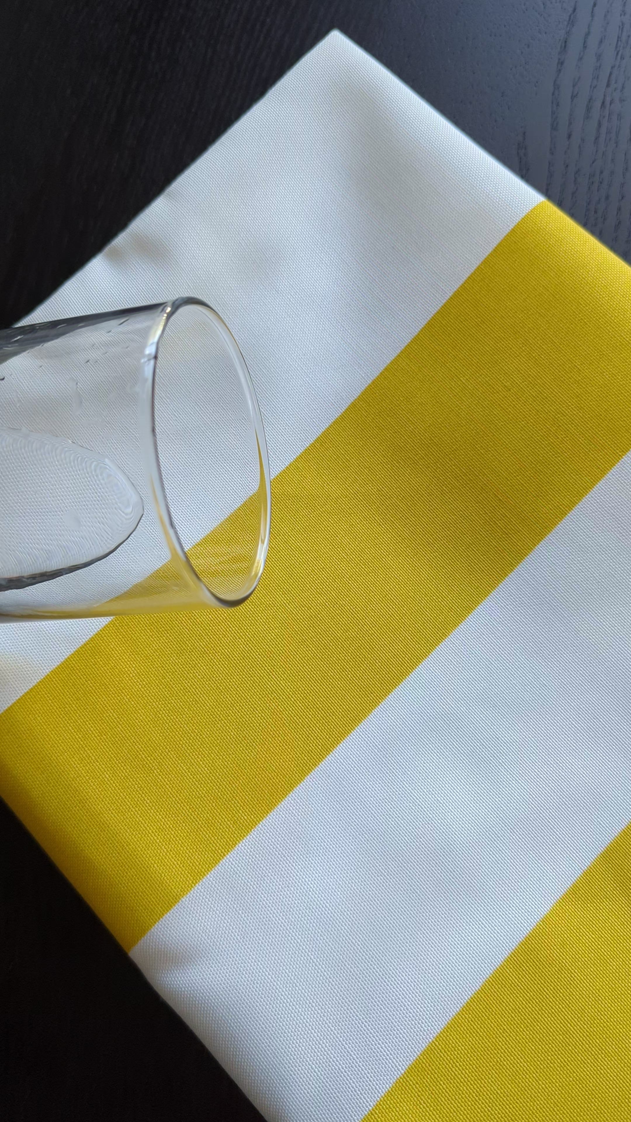 Yellow and White Stripe Outdoor Cushion Slipcover – Design Your Own