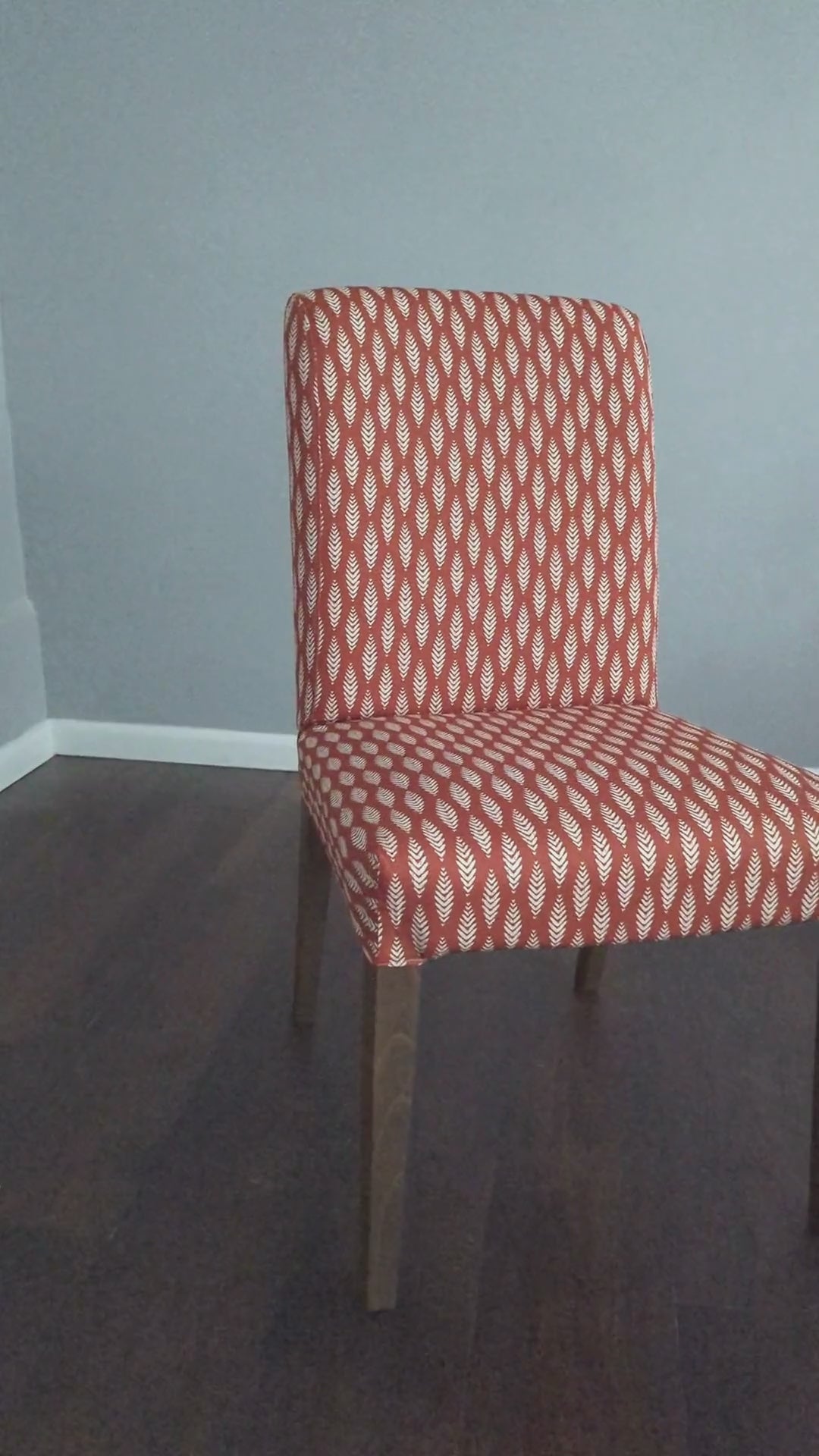 Housses de chaise de salle à manger Leaf Terracotta Red, compatibles avec IKEA Henriksdal, lot de 2