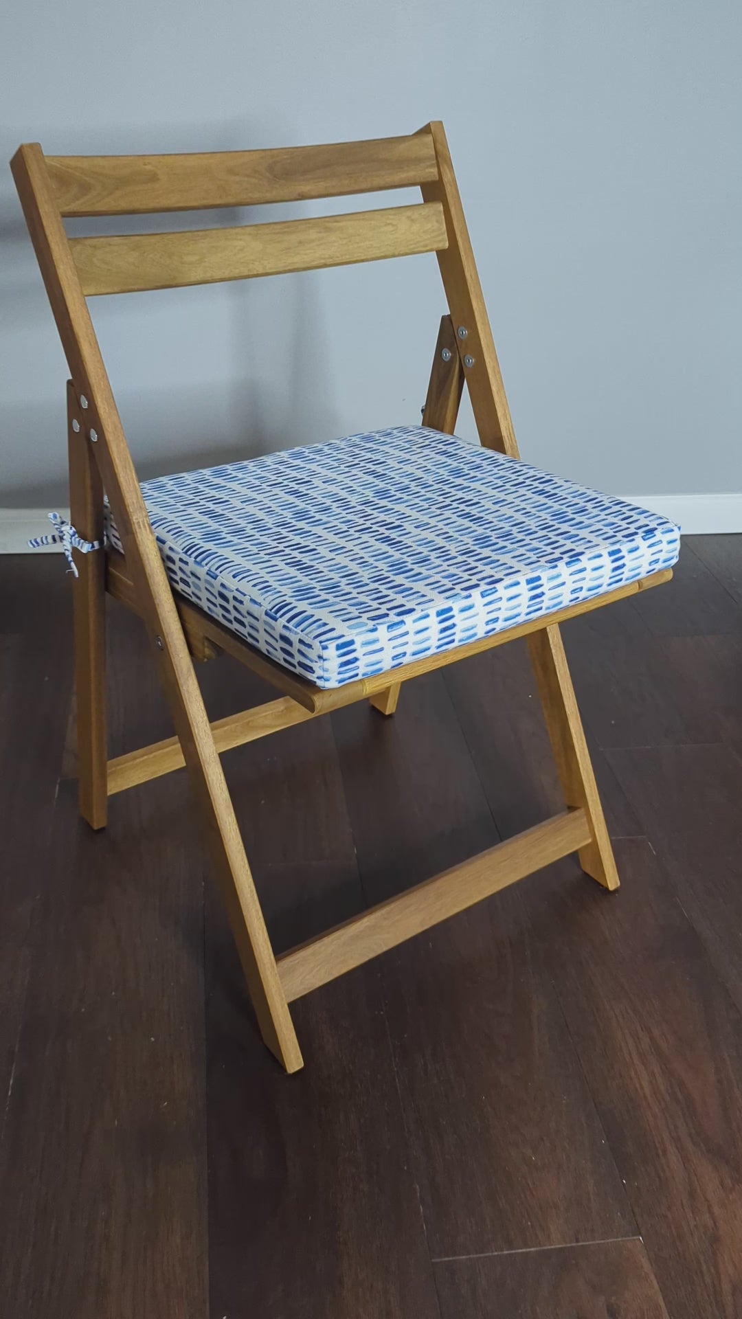 Lot de 2 coussins de chaise d'extérieur carrés Blue Rain, housses amovibles