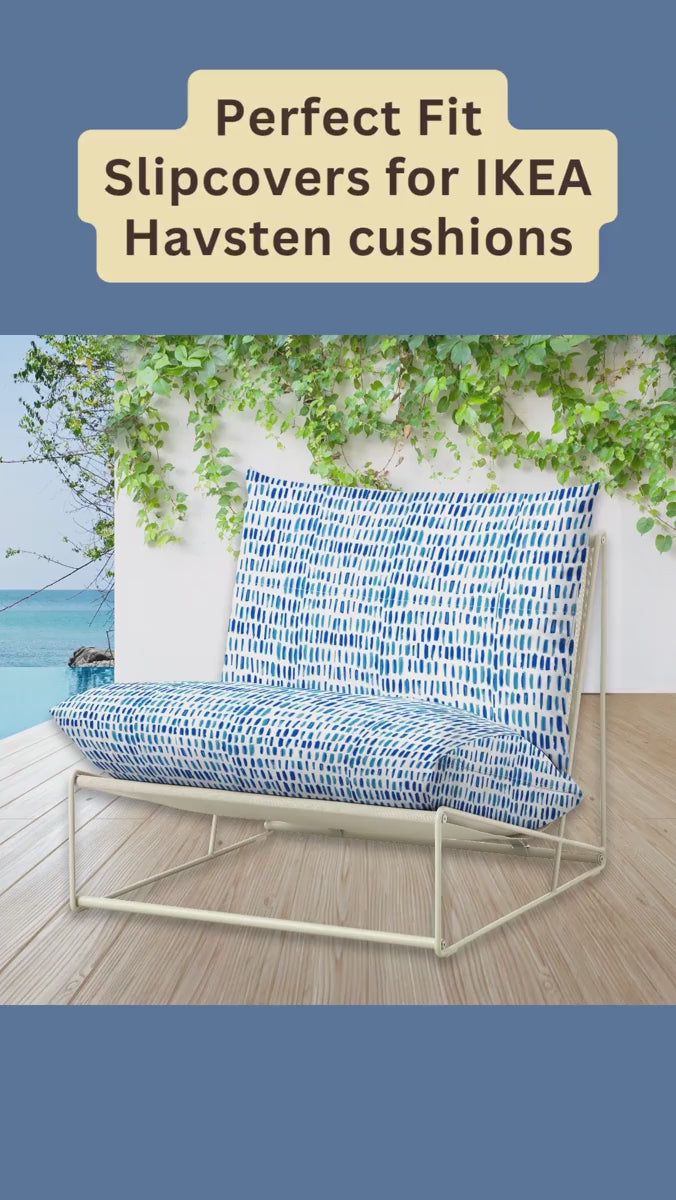 Blue Rain Outdoor Slipcovers, Compatible with IKEA Havsten