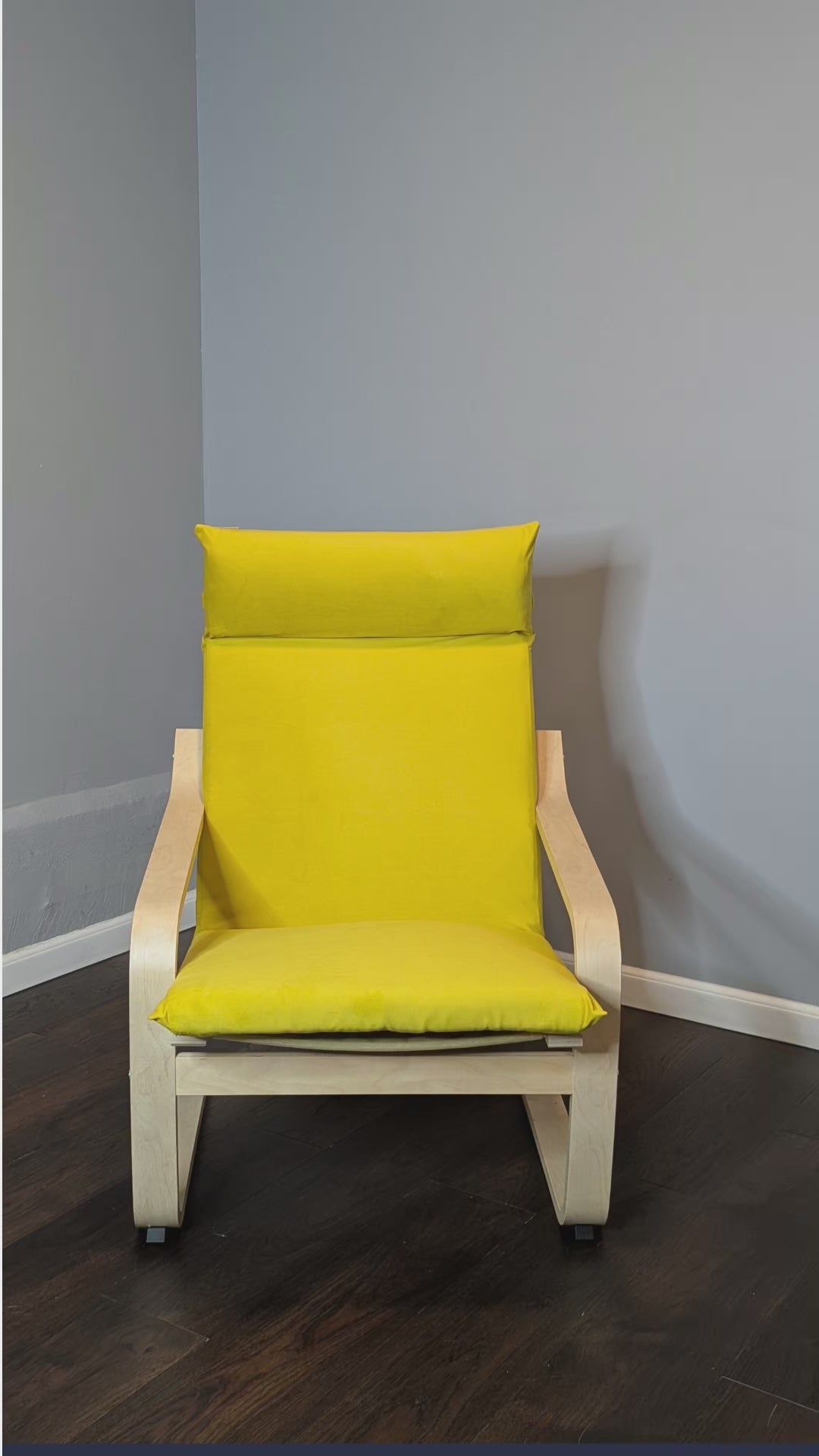 Bright Yellow Chair and Ottoman Covers, Compatible with IKEA Poang