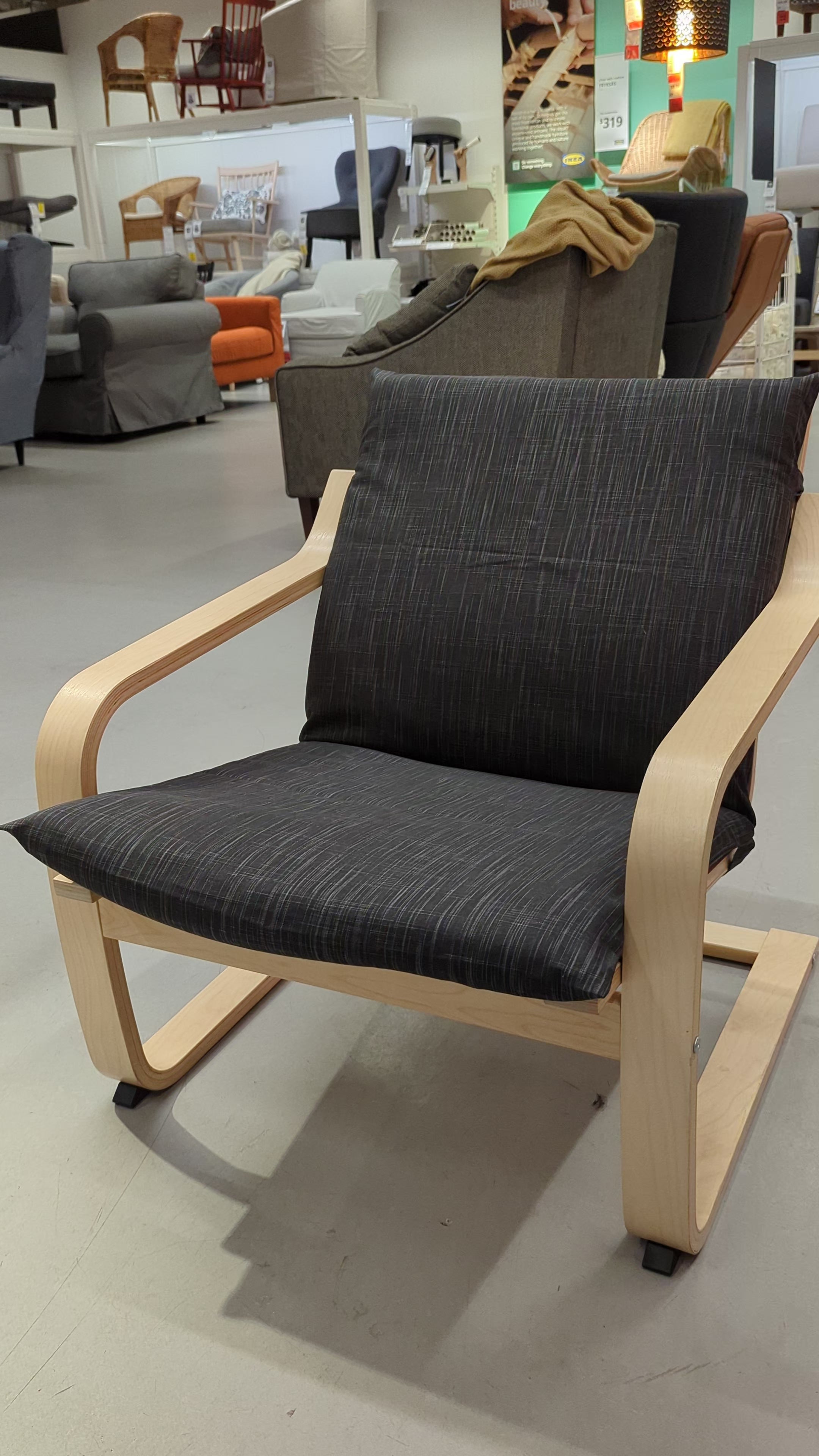 Poang low-back chair cover