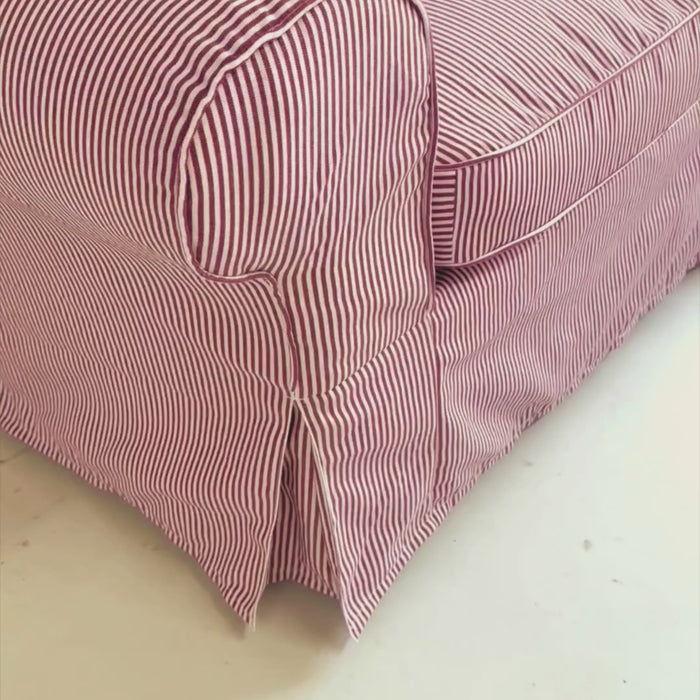 Ektorp red stripe sofa