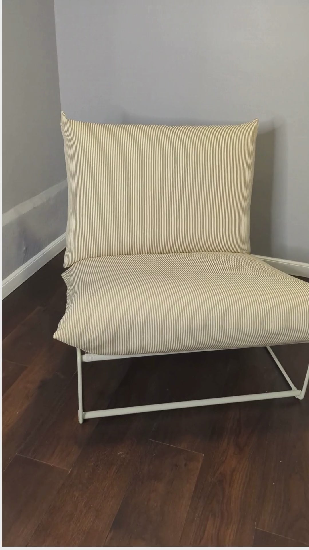 Beige Stripe Outdoor Slipcovers, Compatible with IKEA Havsten - Made to Order