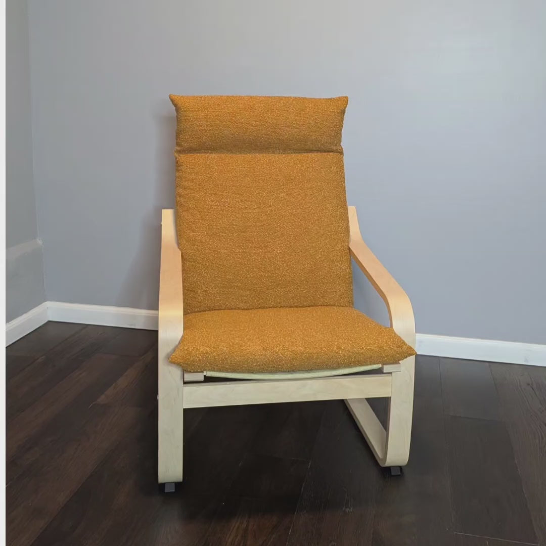 Boucle Sherpa Cinnamon Chair and Footstool Covers, Compatible with IKEA Poang