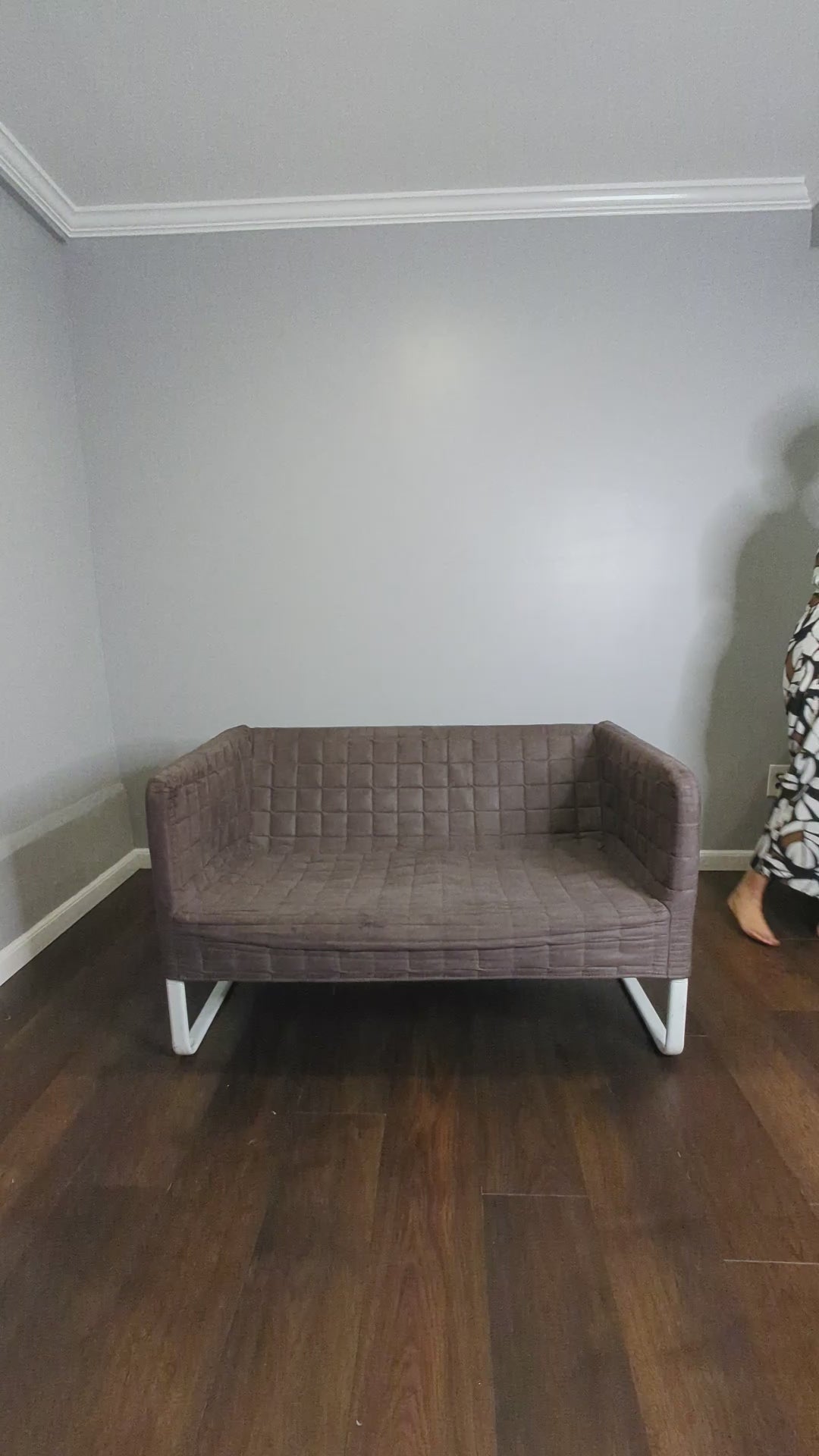 Solid Black Linen Slipcover for IKEA Knopparp Sofa – Timeless, Durable, and Sophisticated