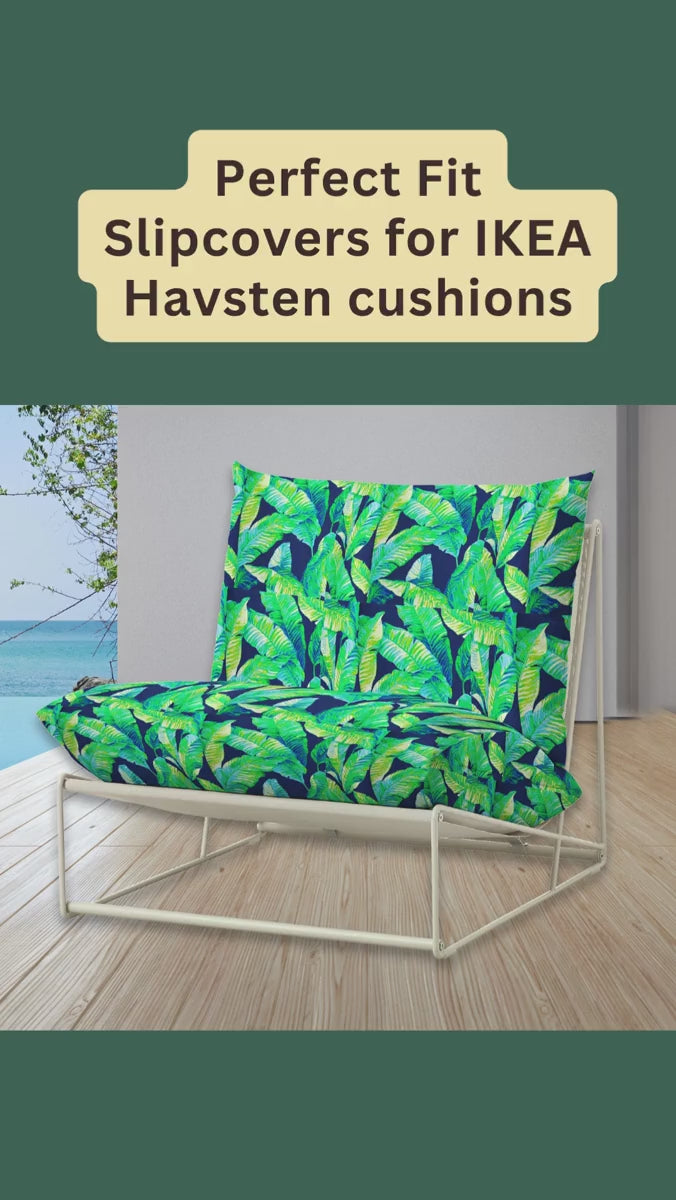 Blue Palms Outdoor Slipcovers Compatible with IKEA Havsten Rockin Cushions