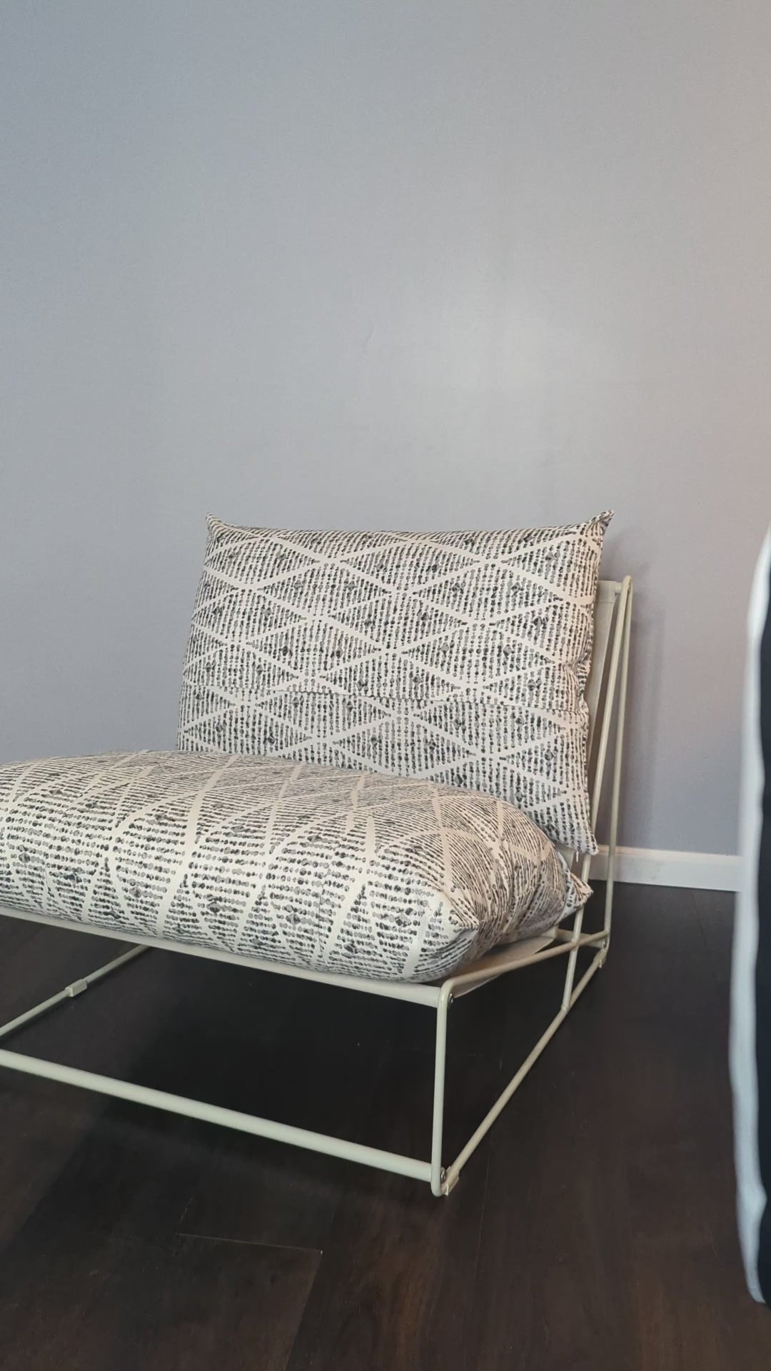 Black & White Stripe Outdoor Bolster Pillow Covers (Pair) for IKEA Blaskata & Vankrets – With Side Handles | Weather-Resistant Slipcovers