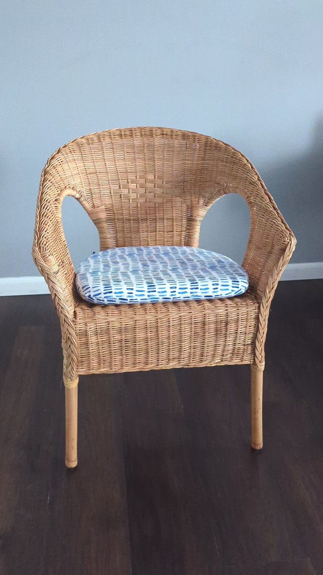 Lot de 2 coussins de chaise d'extérieur en forme de U Blue Rain, housses amovibles