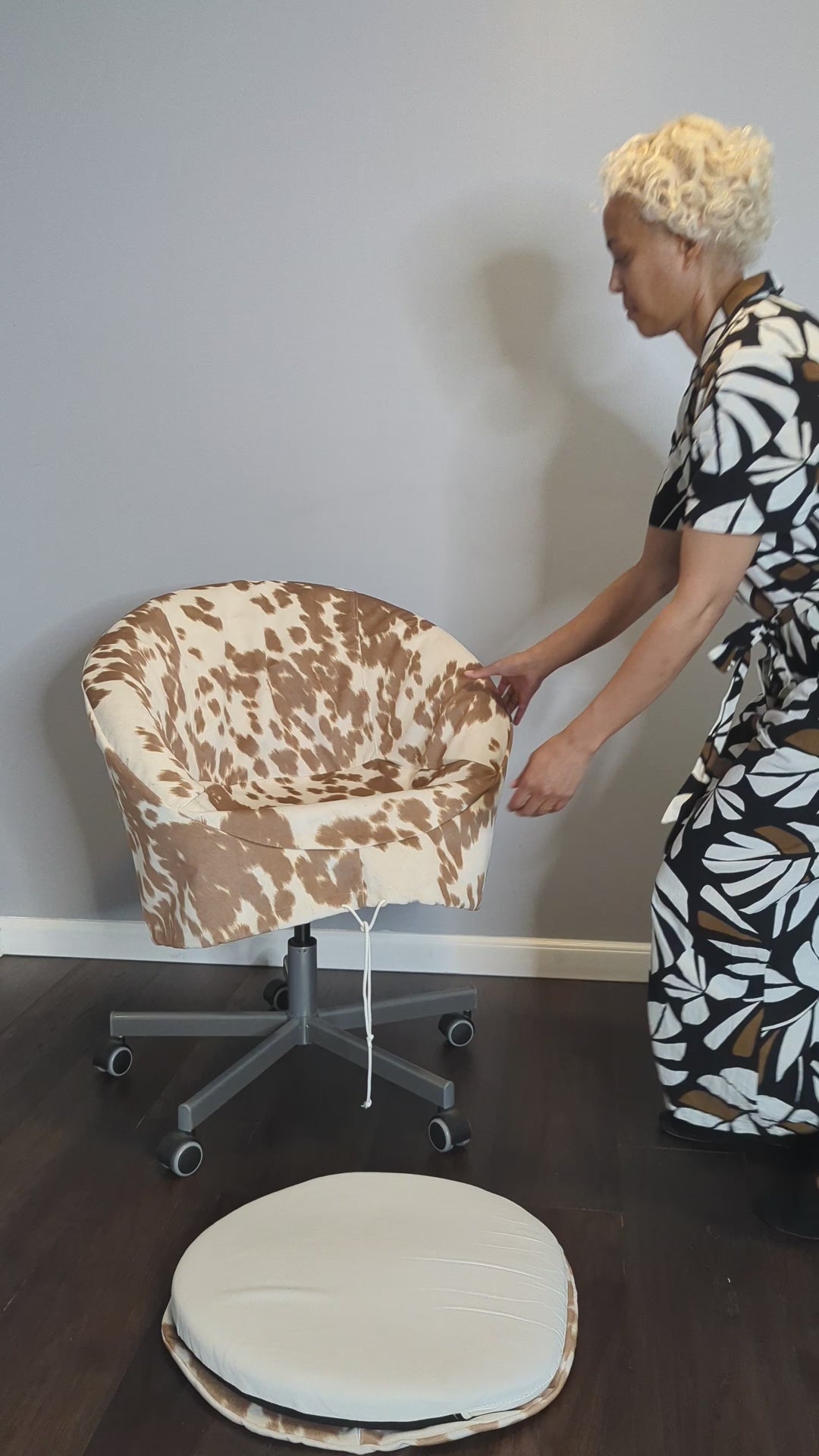 Housse en cuir synthétique marron clair, compatible avec IKEA SKRUVSTA