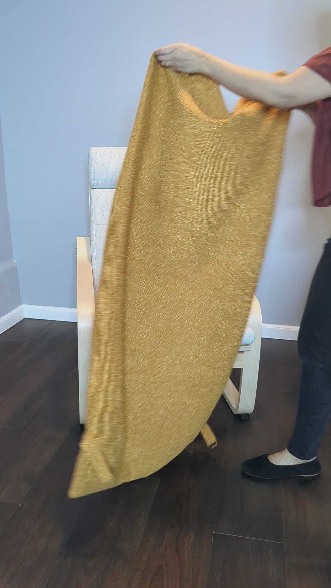 Boucle Sherpa Cinnamon Chair and Footstool Covers, Compatible with IKEA Poang