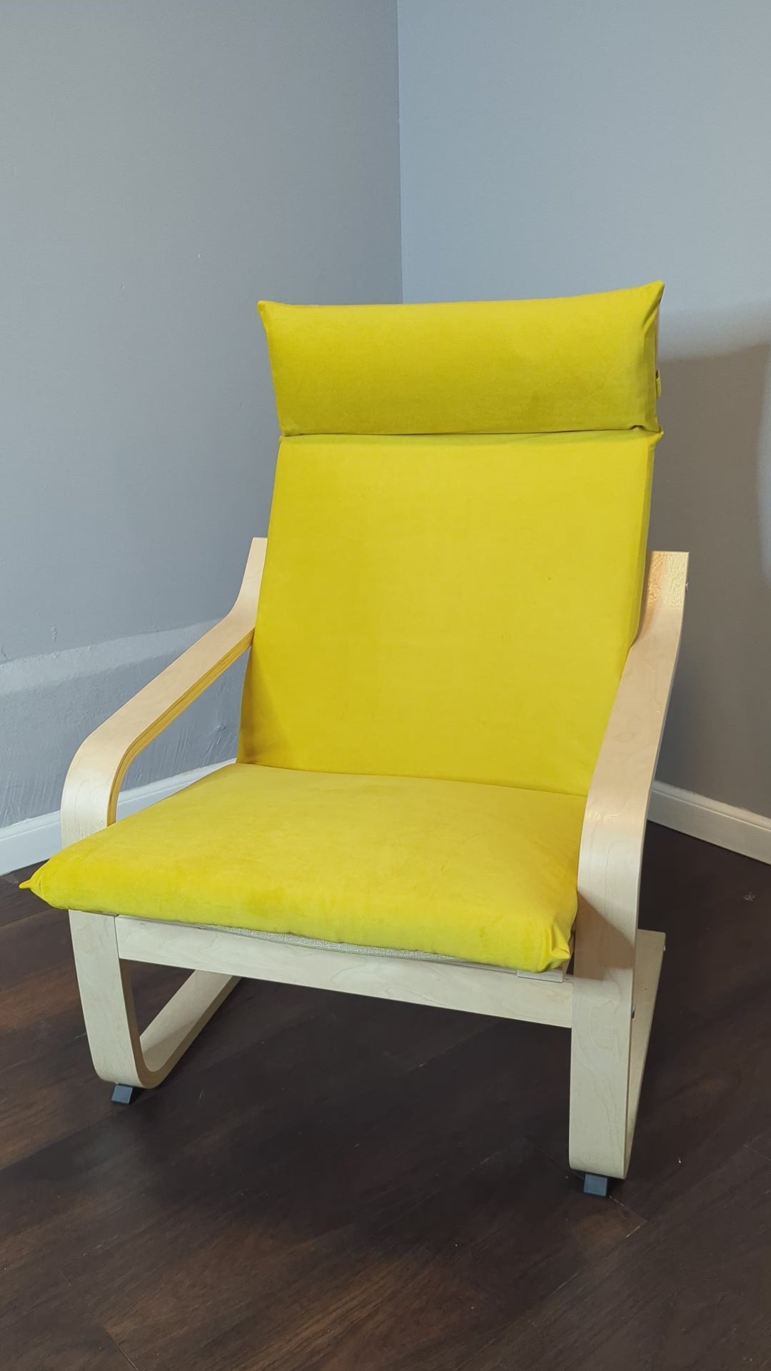 Bright Yellow Chair and Ottoman Covers, Compatible with IKEA Poang