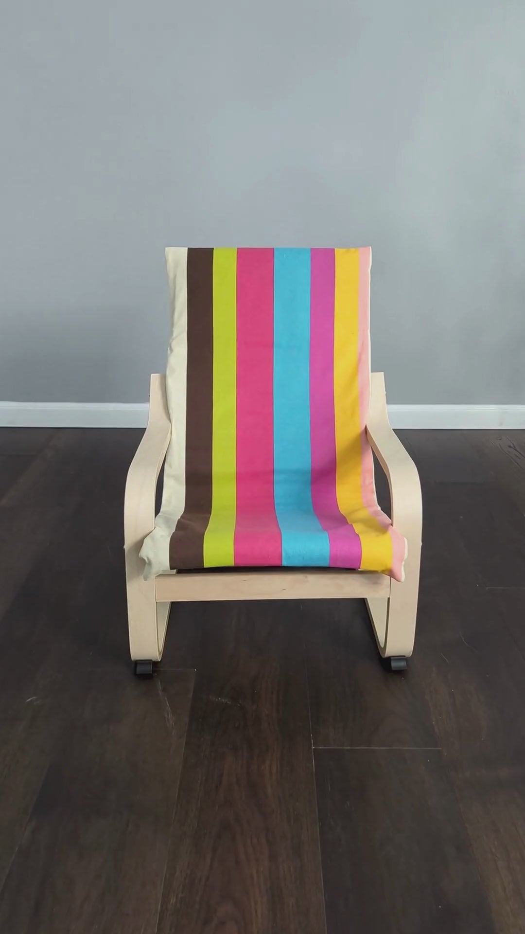 Rainbow Stripe Children's Poäng Slipcover – Compatible with IKEA Kids Poäng Chair