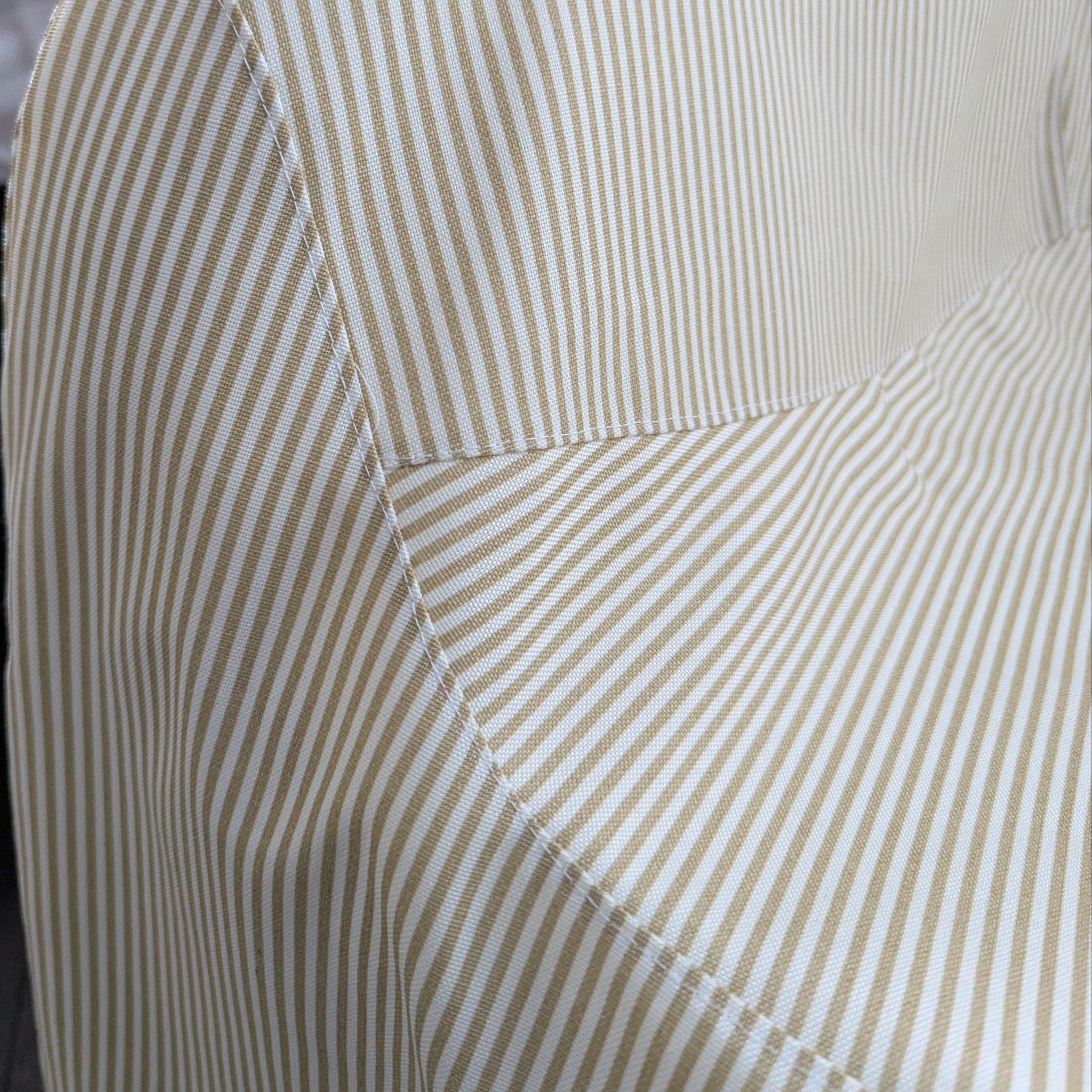 Rockin Cushions Beige Stripe Slipcover for IKEA Skarpo Chair – Custom-Fit Outdoor Seat Cover